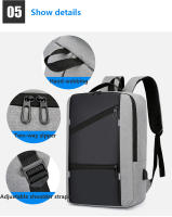 Mochila Impermeable para Hombre, Morral Antirrobo con Luz Trasera, Informal, Bolsa de Viaje, Ordenador Portátil de 15.6 Pulgadas, Accesorio de Negocios - details 14