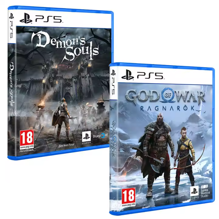 PlayStation GOD OF WAR RAGNARÖK PS5 + DEMON'S SOUL REMAKE PS5 - Dos Grandes éxitos Juntos en un Pack - 1
