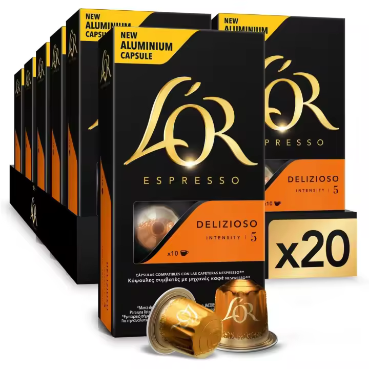 L'OR cápsulas de café Delizioso intensidad 5 (caja de 200 cápsulas) - 1