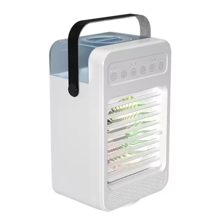 Mini refrigerador de Agua de aire acondicionado portátil 4 en 1 con 4 velocidades de viento y humidificador de 2 niveles para habitación y oficina - 1