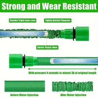 1PC Camión De Agua Retráctil Mágico Expansible Para Jardín Y Limpieza De Coches Alta Presión Con Gun De Agua Set De Tubo De Agua Para El Hogar - details 7