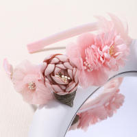 Headband De Boda Para Niñas Con Perlas Y Plumas Accesorio De Cabello De Princesa Para Fiestas Y Danzas Recién Nacidos Hecho a Mano - details 19