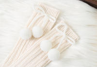 Calcetines Altos De Encaje Para Bebés Y Niñas Con Bola De Cereza Para Otoño Invierno Calcetines De Princesa Para Niños De 0 a 5 Años Calentadores De Piernas Hechos De Algodón Y Poliéster - details 19