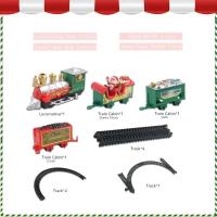 Juego De Tren Navideño Con Pistas De Ferrocarril Juguetes Decorativos Para Árbol De Navidad Regalo Para Niños Fiesta De Cumpleaños - details 2