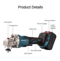 Grinder De Ángulo Inalámbrico De 125mm Recargable Herramienta Eléctrica Para Corte Y Pulido Compatible Con Batería Makita 18V - details 4