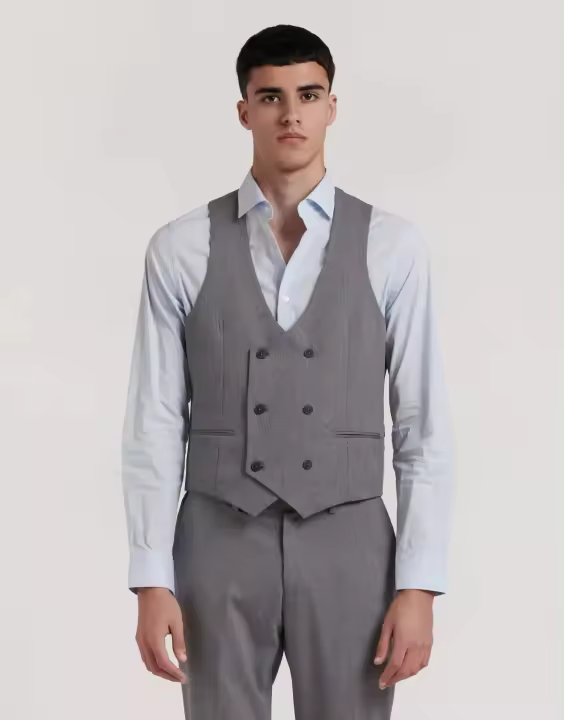 CHALECO TRAJE CRUZADO MEZCLA - 1