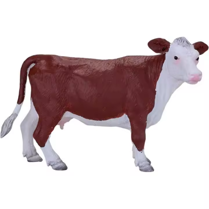 MOJO Hereford Cow - Figura de Juguete de Vaca Pintada a Mano - 1