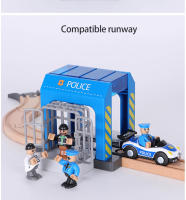 Accesorios De Pista De Tren De Madera Con Escena De Policía Y Bomberos Playa De Simulación Para Niños Regalos De Juguete De Plástico Para Ferrocarril Sin Batería Adecuado Para Adolescentes Y Adultos - details 3