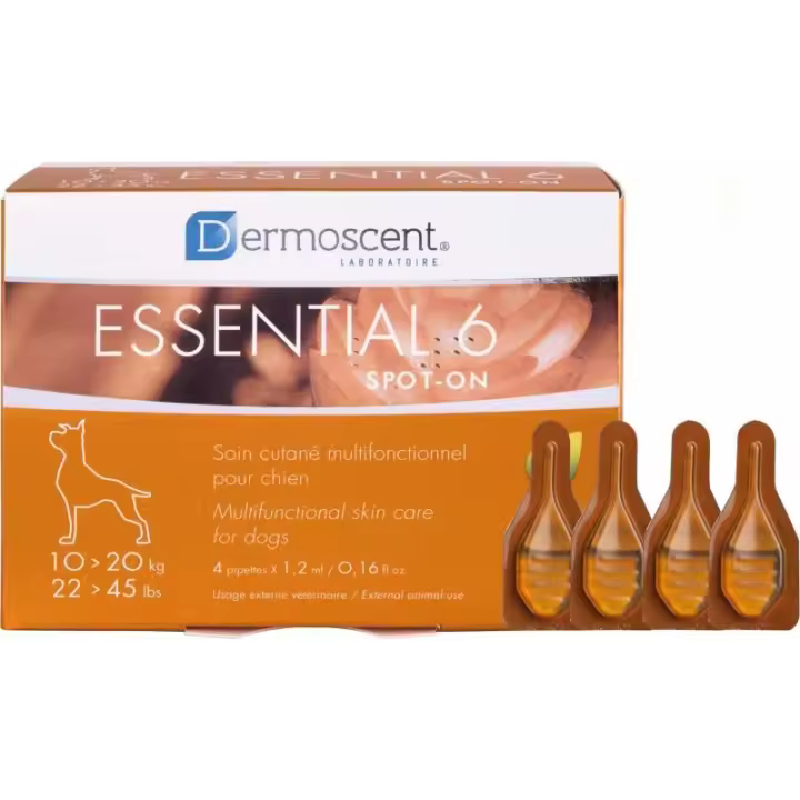 DERMOSCENT ESSENTIAL 6 SPOTON PERRO 10-20KG 4PIPETA - 1