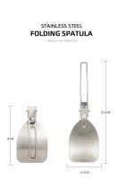 Nueva 1Pc Cuchara Plegable Para Cocinar Y Camping Espátula De Acero Inoxidable Herramienta De Cocina Y Picnic Equipamiento De Exterior - details 5