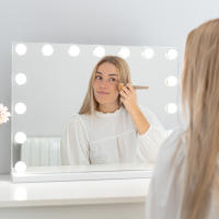 Flamingueo Espejo Maquillaje con Luz - Espejo Tocador 15 Bombillas Led Tocador de Maquillaje con Luz 3 Modos Vanity Mirror Espejo Led Maquillaje - details 0