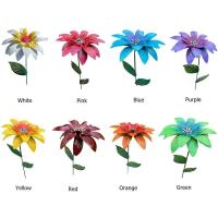 Palos De Jardín Con Flores De Metal En 8 Colores Rustproof Para Decoración De Exterior Y Patio Arte De Jardín Y Ferretería - details 1
