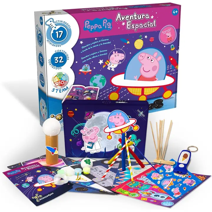 Peppa Juego LA Aventura Espacial DE Peppa Pig con 17 Actividades - Science4you 80002981 - 1