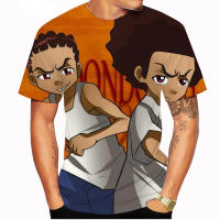 Camiseta De Verano Unisex Moda Manga Corta Craig Smokey X Boondocks Huey Riley Impresa 3D Casual Para Niños Tops 100-6XL - details 5