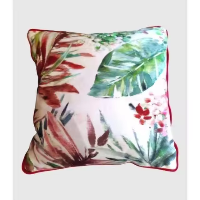 Ekilikuahome Cojín Cuadrado Hojas Tacto Suave Varios Colores 45x45cm - 1