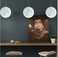 Lámpara de Luna 3D - Luna Lámpara de Techo - Planeta Colgante - Luminaria Luna - Restaurante Bar Hogar - Habitación Infantil - Lámpara LED (20cm) - details 3