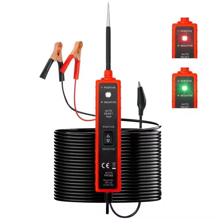 Prueba De Circuito Eléctrico Con Luz De Prueba 6-24V DC Identificador De Continuidad Polarity Automotriz Componente Electrónico - 1