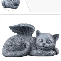 Estatuilla de resina – Lápida conmemorativa para mascotas, figura de ángel para jardín - details 3