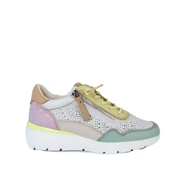 ZAPATILLAS URBANAS DE PIEL COMBINADAS CARMELA 16227406 AQUA - 1