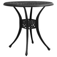vidaXL Mesa de jardín aluminio fundido 78x78x72 cm en color Bronce/Blanco/Negro | estructura resistente ideal para salón dormitorio o estudio - details 2