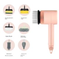 Cepillo De Limpieza Multifuncional USB Recargable Para El Hogar Con 6 Cabezas De Cepillo Aparatos Eléctricos De Limpieza - details 2