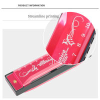 Harmonica Con C Llave 10 Agujeros 20 Tonos Coloridos Instrumento De Viento De Madera Para Principiantes Enseñanza Juguete Regalo - details 3