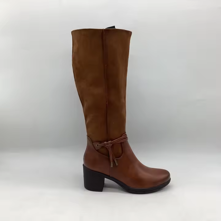 Virucci - Botas Altas Casual de Mujer Cómodas Modernas VRA-1051 disponible en Cuero, Negro - 1