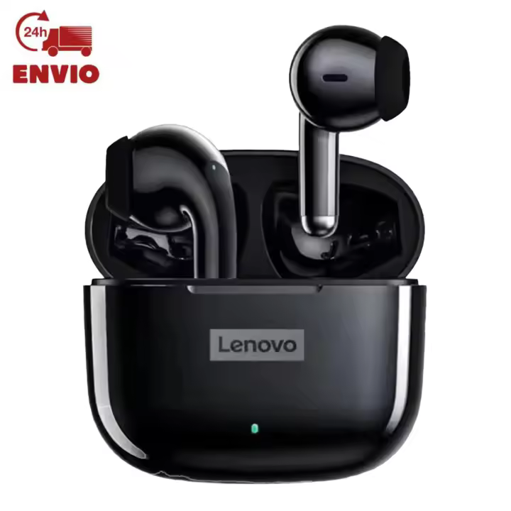 Lenovo auriculares inalámbricos LP40 Pro, con Bluetooth 5.1, 25 horas de reproducción, USB-C, carga rápida, control táctil de graves profundos, IPX5, impermeables, auriculares deportivos inalámbricos - 1