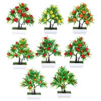 Planta Artificial De Bonsái De Frutas Con Naranja Manzana Limón Decoración Para El Hogar Y Sala De Estar Arbolado Falso De Tamaño Pequeño - details 38