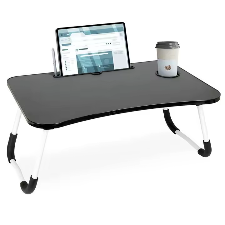 ARISE SHOP-Mesa auxiliar plegable para ordenador 60X40X28cm , mesa plegable para laptop, escritorio portátil de pie, bandeja de cama para servir desayuno, soporte para computadora portátil para sofá y suelo - 1