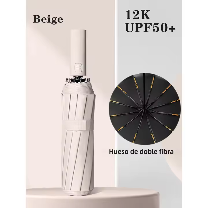 Paraguas Automático Complete 24 Vástago En Varios Colores Protección Contra El Agua Y El Sol Para Adultos Tamaño 55-61cm - 1