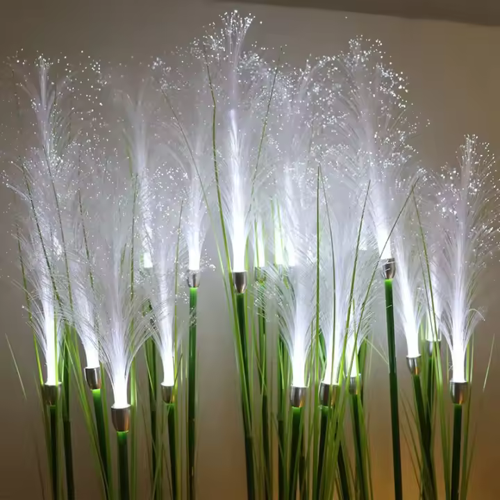 Lámpara Solar De Jardín Paisaje Luz De Campo Imperio Flor De Optica Impermeable Luz De Camino Exterior Simulación De Bulrush - 1