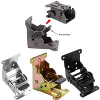 4Pcs Soporte Plegable Para Piernas De Mesa Silla Cama Con Bloqueo Automático En 0/90/180 Grados Juego De Pernos De Acero Galvanizado Para Muebles Y Trabajos De Carpintería - details 1