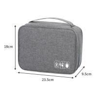 Bolsa De Almacenamiento Electrónica Doble Capa Para Viaje Cable Organizador De Accesorios Para iPad Material De Poliéster - details 1