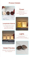 Lámpara De Noche Portátil Plegable USB Estilo Japonés Creativa Para Regalo Decoración De Habitación Y Estudio Luz De Mesa LED - details 7