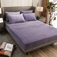 Sábana Ajustable De Velours Suave Y Elástica Protección De Matrícula De Cama Para Invierno Mantener Caliente Sábana De Cama De Poliéster 300TC - details 9