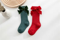 Calcetines De Navidad Para Bebés Niñas Calcetines Largos De Rodilla Con Gran Borla Para Otoño Invierno Algodón Suave Rojos Para Recién Nacidos De 0-5 Años - details 4