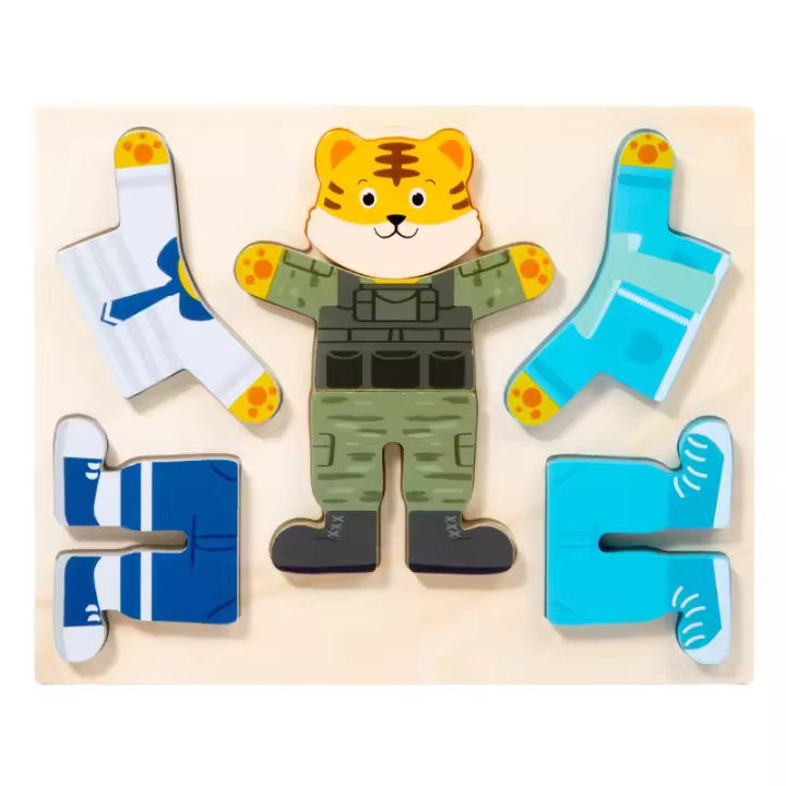 Puzzles De Montaje De Madera Para Niños Juegos De Moda Educativos Para Bebés Y Niñas Niños De 1 2 3 Años Regalos De Cumpleaños - 1