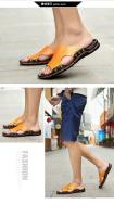 Sandalias De Verano Para Hombre Mocasines De Cuero Genuino Alta Calidad Cómodas Para Playa Y Exterior Estilo Casual - details 9