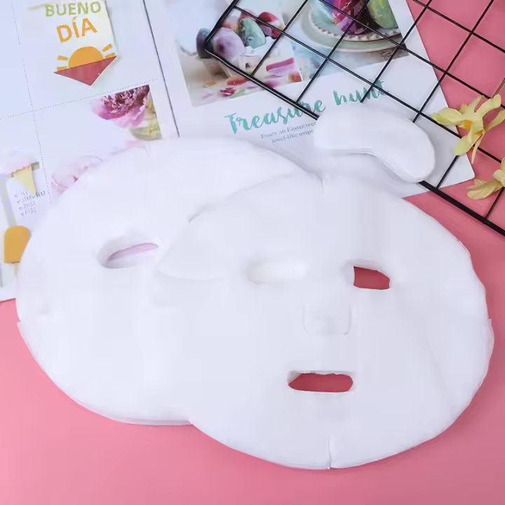 100pcs Máscara Facial Desechable DIY Suave No Tóxica Hoja De Tela Pura Herramienta De Belleza Máscara De Algodón Respirable Papel - 1