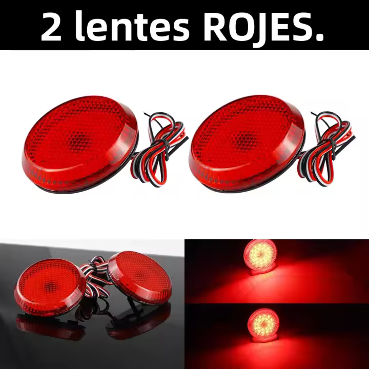 Lámparas De Freno Traseras LED Rojas Para TOYOTA Corolla 07-10 Sienna Scion iQ xB Nissan Qashqai 07-15 Juke 12V Pares - 1