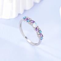 Anillo De Lujo Pandach 925 Plata Con Piedra CZ Colorida Y Flor Redonda Para Mujer Joyería De Boda Y Compromiso Regalo - details 25