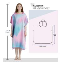 Poncho Toalla Rápida De Secado Microfibra Para Playa Y Natación Robe De Baño Para Adultos Con Capucha Toalla De Natación A4 - details 0