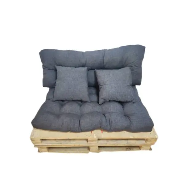 REINO MANSIDI - Juego de Cojines para Palets - Asiento y Respaldo + 2 Decorativos - Fácil de Limpiar - Relleno de Calidad - Fabricado en España - 1