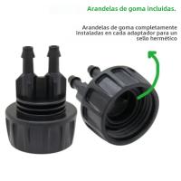 Adaptador De Grifo Para Riega Drip 4-Maneras Para Jardín 1/4'' Sistema De Riego Automático Kit De Riego Para Bonsái Maceta Plantas Estufa - details 4