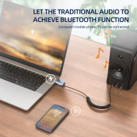 Adaptador Bluetooth 5.3 Para Coche Con USB Dongle Estéreo Inalámbrico Jack AUX 3.5mm Mando De Música Con Micrófono Y Slot TF Para Llamadas Handsfree - details 5