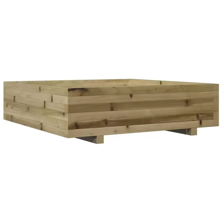 vidaXL Jardinera de madera de pino impregnada 90x90x26,5 cm - 1
