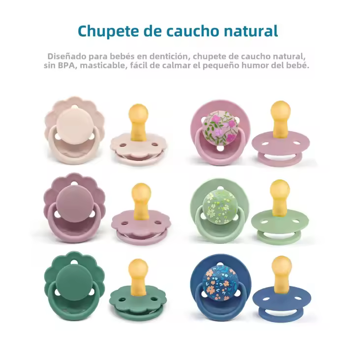Chupete De Silicona Para Bebés 0-36 Meses Con Cadena De Chupete En Colores Macarón Grado Alimenticio Divertido Para Masticar Niños - 1