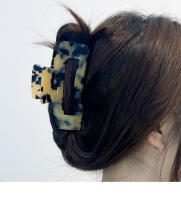 Grande Pinza De Cabello De Ácido Acético Para Mujer Con Estampado De Leopardo Clip De Cabeza Vintage Accesorio Para El Cabello - details 2