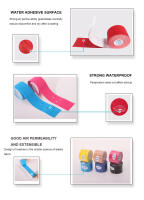 Parche Muscular De Rodilla Protector De Músculo Alivio Del Dolor Banda Elástica Recuperación Deportiva Cinta De Estiramiento Para Gimnasio Fitness Tenis Correr Unisex - details 1